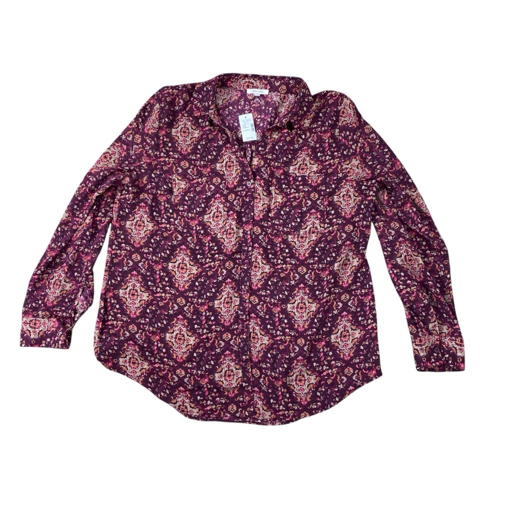 NWT Maurices lightweight button front blouse size XL